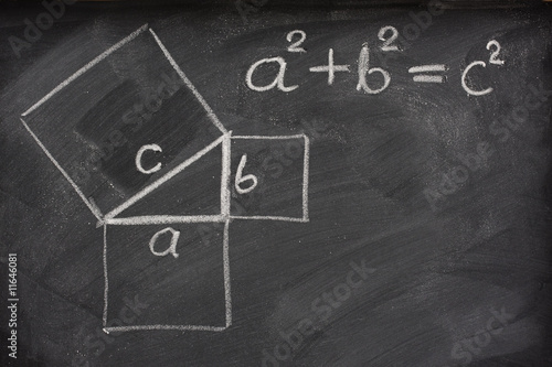 Pythagorean theorem on blackboard