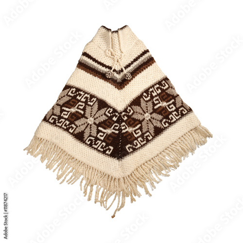 Mexican knitted poncho