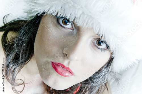 snow girl portrait