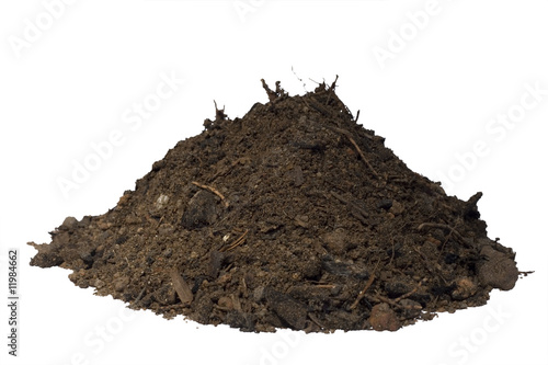 mound of soil isolated