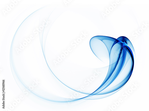dynamic blue abstract background on white