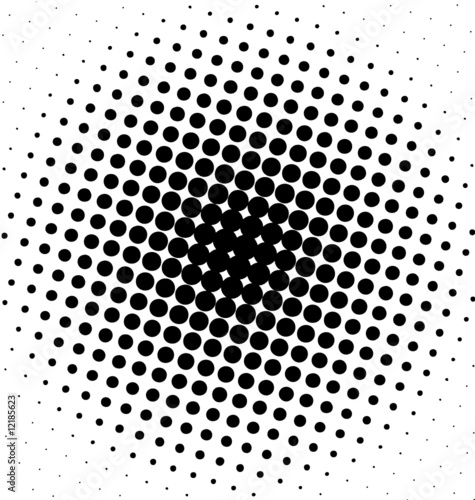 Black spot design halftone dots