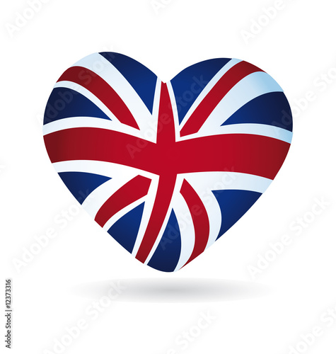 Heart english flag