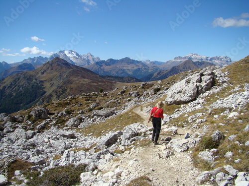 na szlaku w Dolomitach