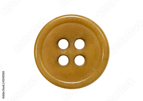 Brown button isolated on white