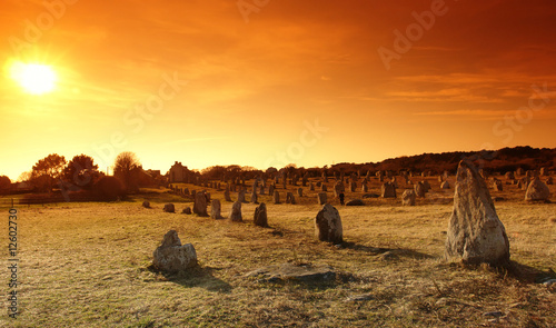 bretagne, menhirs à carnac