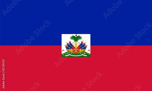 Flag of Haiti. Illustration over white background