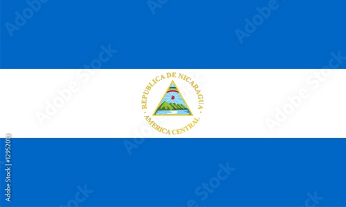 Flag of Nicaragua. Illustration over white background