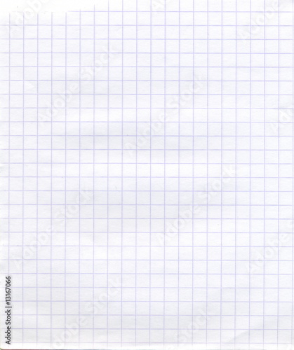 page de carnet de brouillon à petits carreaux