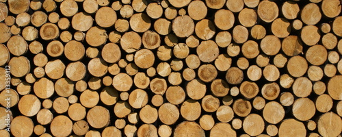 Gestappeltes Holz