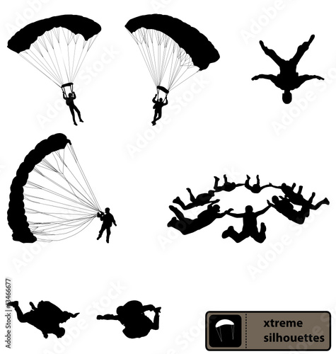 skydiving silhouettes collection