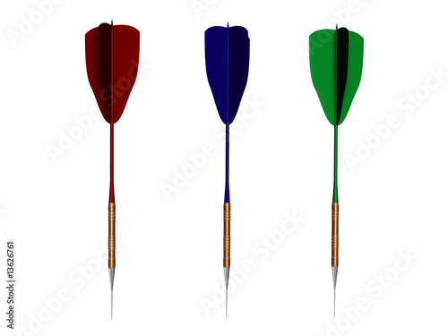 colored darts arrows isolated on white