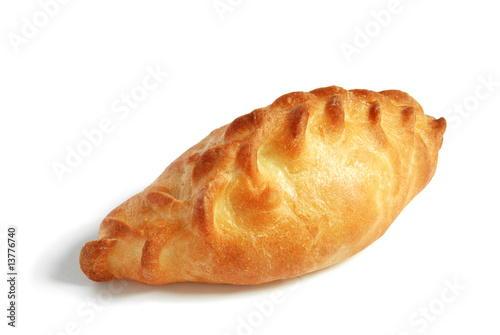 Single pasty over white