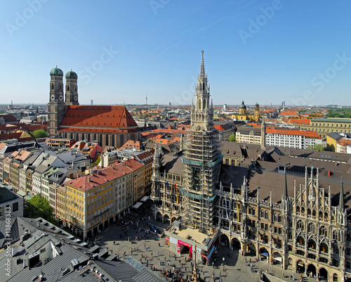 München, Rathaus, Marienplatz, Frauenkirche