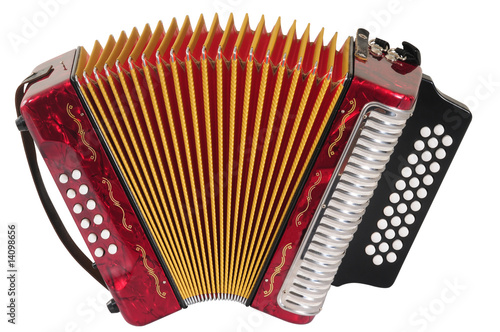 Accordion. Clipping path.