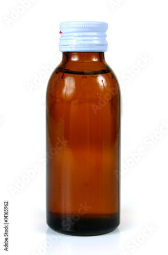 glass bottle on a white background