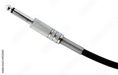 Audio guitar jack isolated on white background