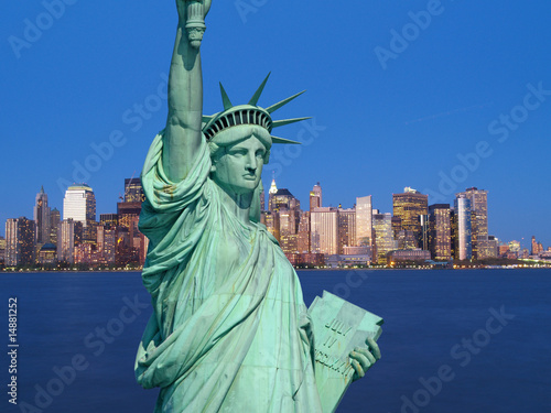 The Statue of Liberty and New York City