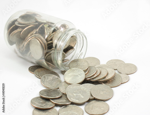 Jar full of quarters