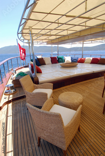 lounge of luxury sailboat