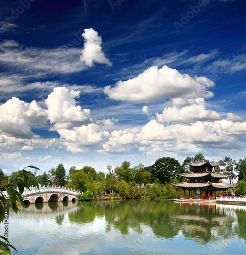 A scenery park in Lijiang China