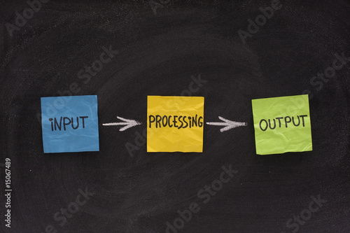 input, processing, output - software system