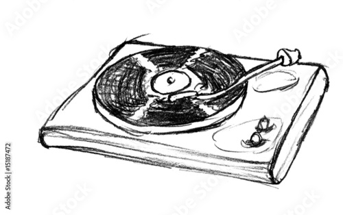 illustratition tourne disque