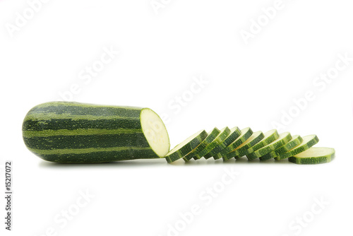 rondelles de courgette détouré sur fond blanc