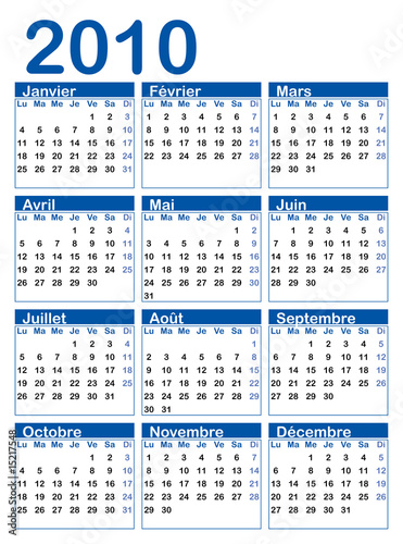 Calendrier 2010 français