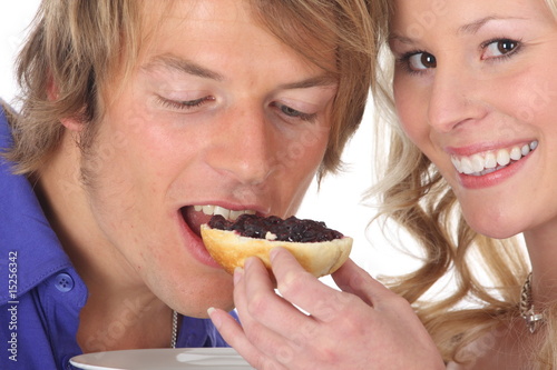 couple in love - feeding each other