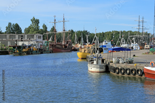 Yacht marina bay at Leba, Poland