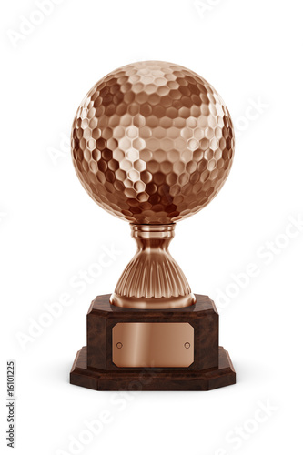 Bronze Golf trophy