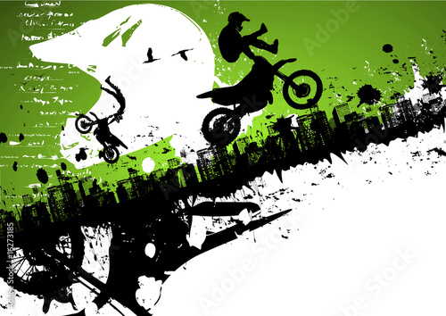 Motocross freestyle abstract background