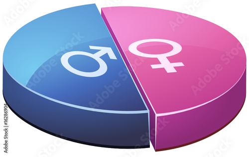 Statistiques sur la répartition 50/50 homme/femme (détouré)