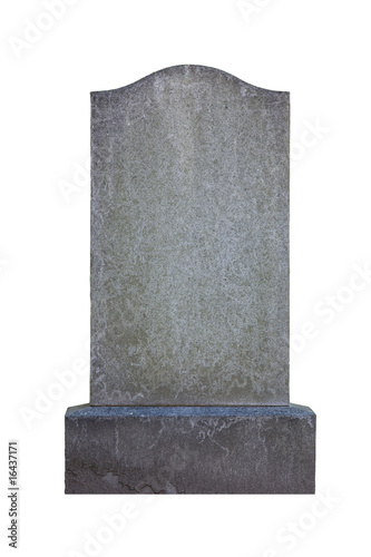 Blank gravestone