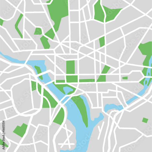 vector map of Washington DC.