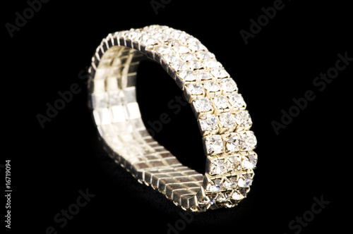 Jewellery ring isolated on the black background