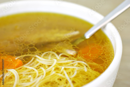 Chicken soup with noodles