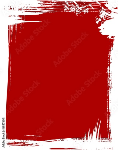 Grunge frame in red color