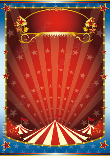 blue and red circus background