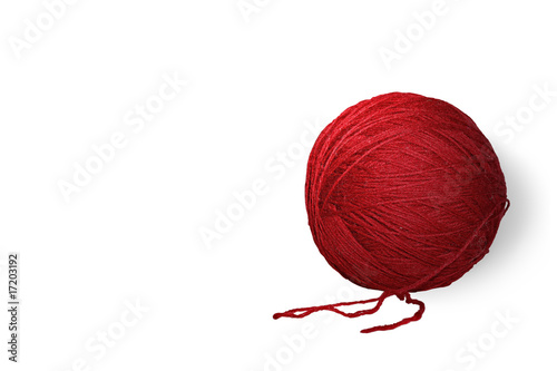 Gomitolo di lana rosso (con ombra (RAL 3027)