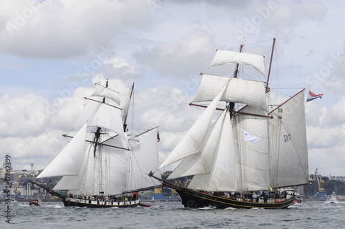 Goélettes en rade de Brest