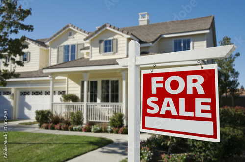 Home For Sale Sign & New Home