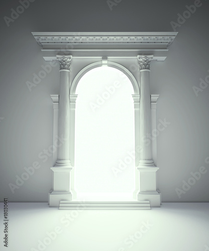 Classical portal with corinthian columns