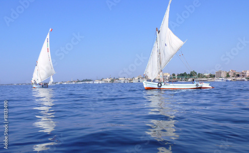 Sailing vessels on the river Nile