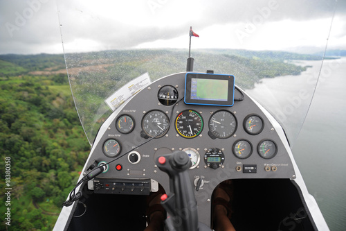 Dashboard of the flying autogyro