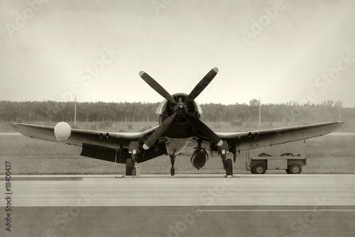 Old propeller airplane