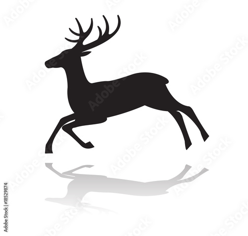 vector stylized rein deer