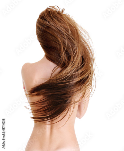 beauty straight female hairs in wave shape