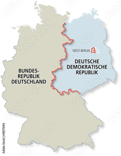 Karte Geteiltes Deutschland 1961-1989